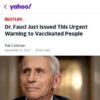 Dr. Fauci Just Issued This Urgent Warning to Vaccinated People